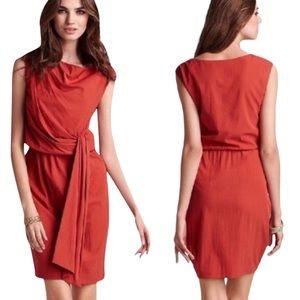 Diane von Furstenberg Tamara Dress Orange Size 10 // Sheath Tie Waist Mini